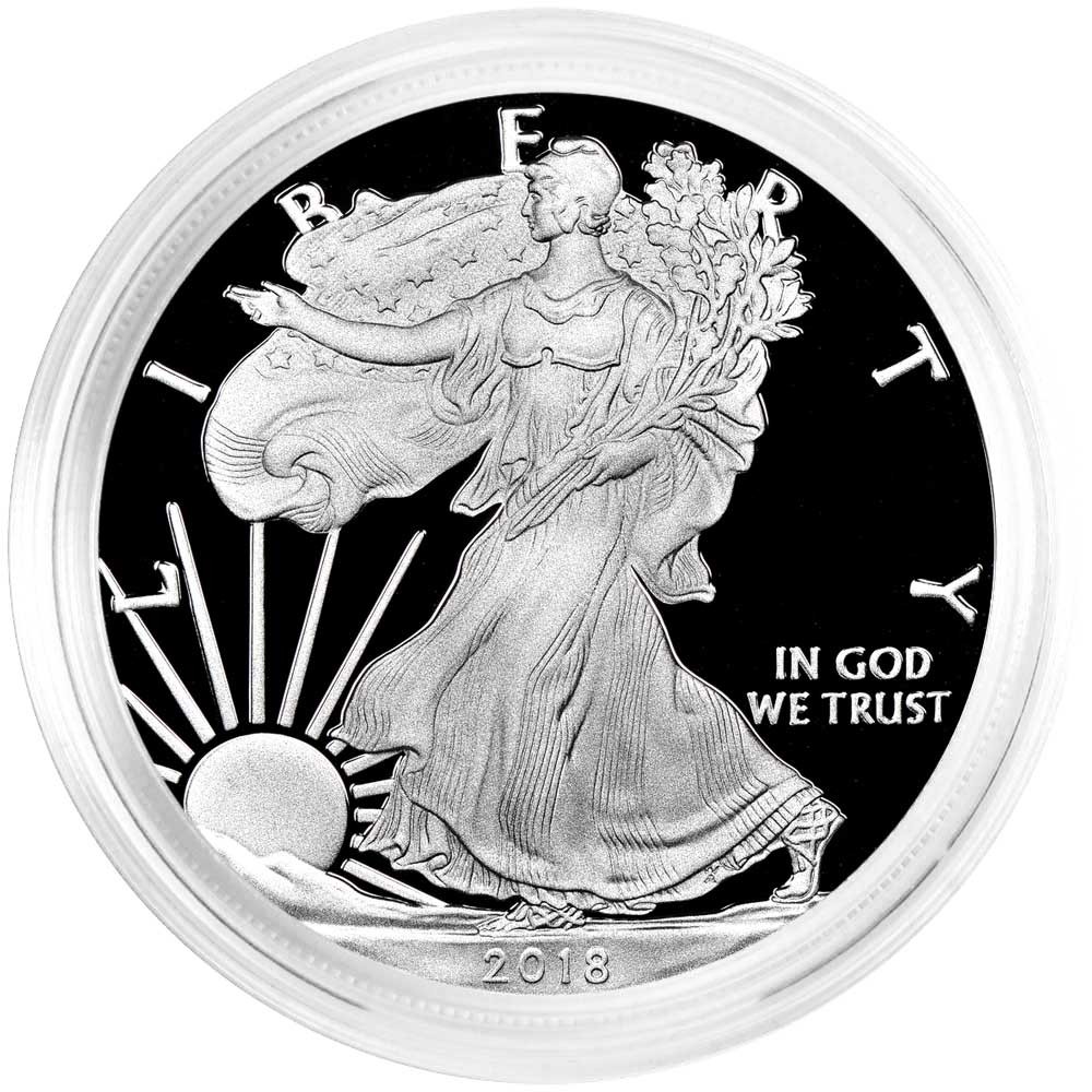 2018-W $1 1-oz Proof American Silver Eagle OGP &COA