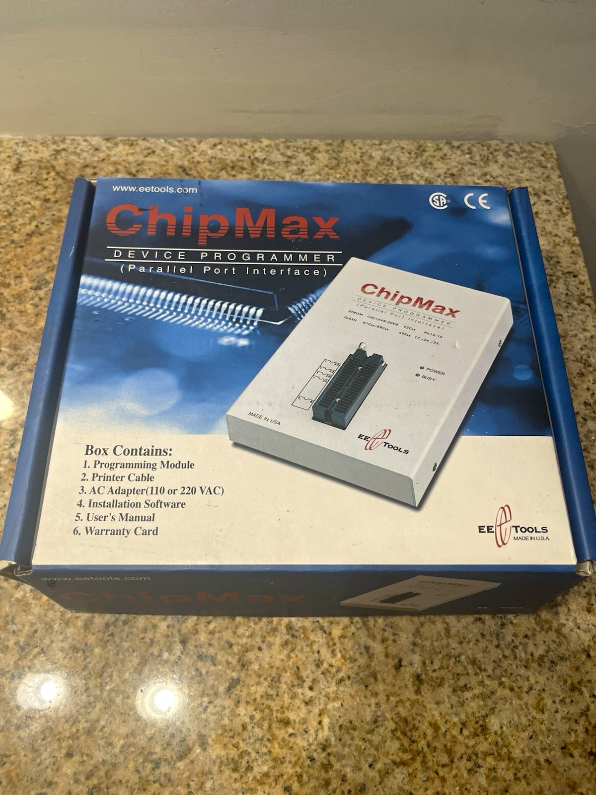 EE Tools ChipMax Device Programmer CHIPMAX Parallel Interface w/ Box