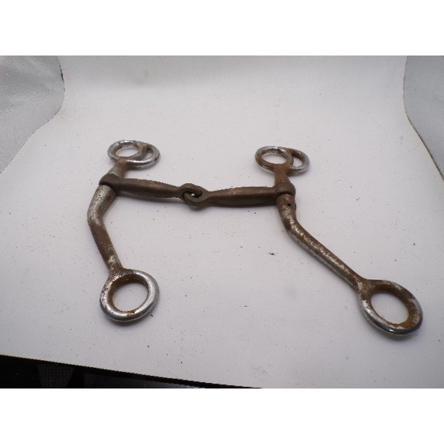 Vintage Single Jointed Snaffle Horse Bit Long Shank Western Equestrian Decor
