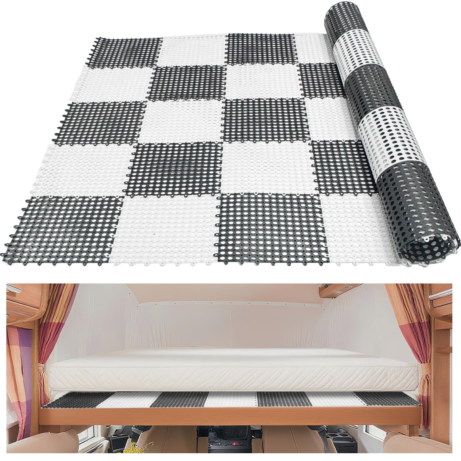 LILXIU Plastic Mattress Underlay 83 X 59 Inch Queen Size RV Under Mattress Pa...