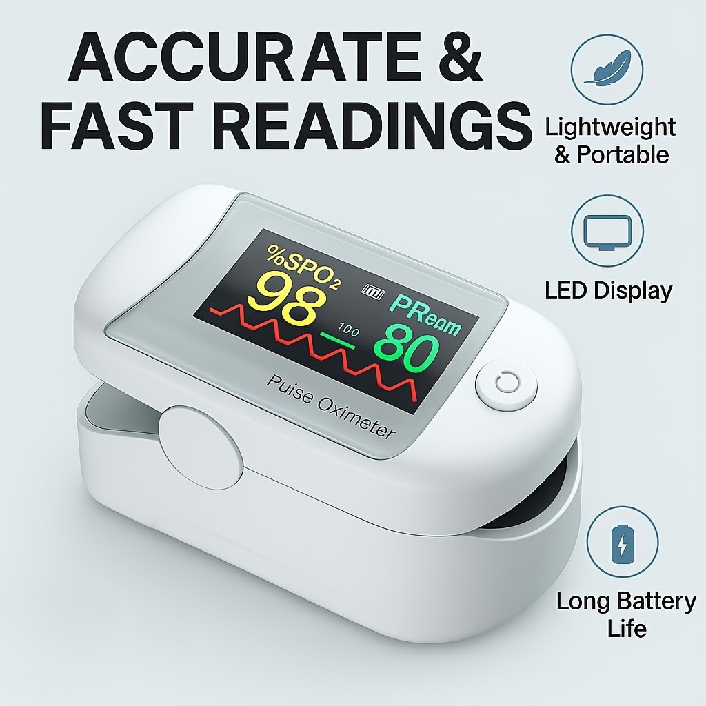 Fast-Pulse 5-Second Readings with HD Display & Accurate Oxygen Monitoring US