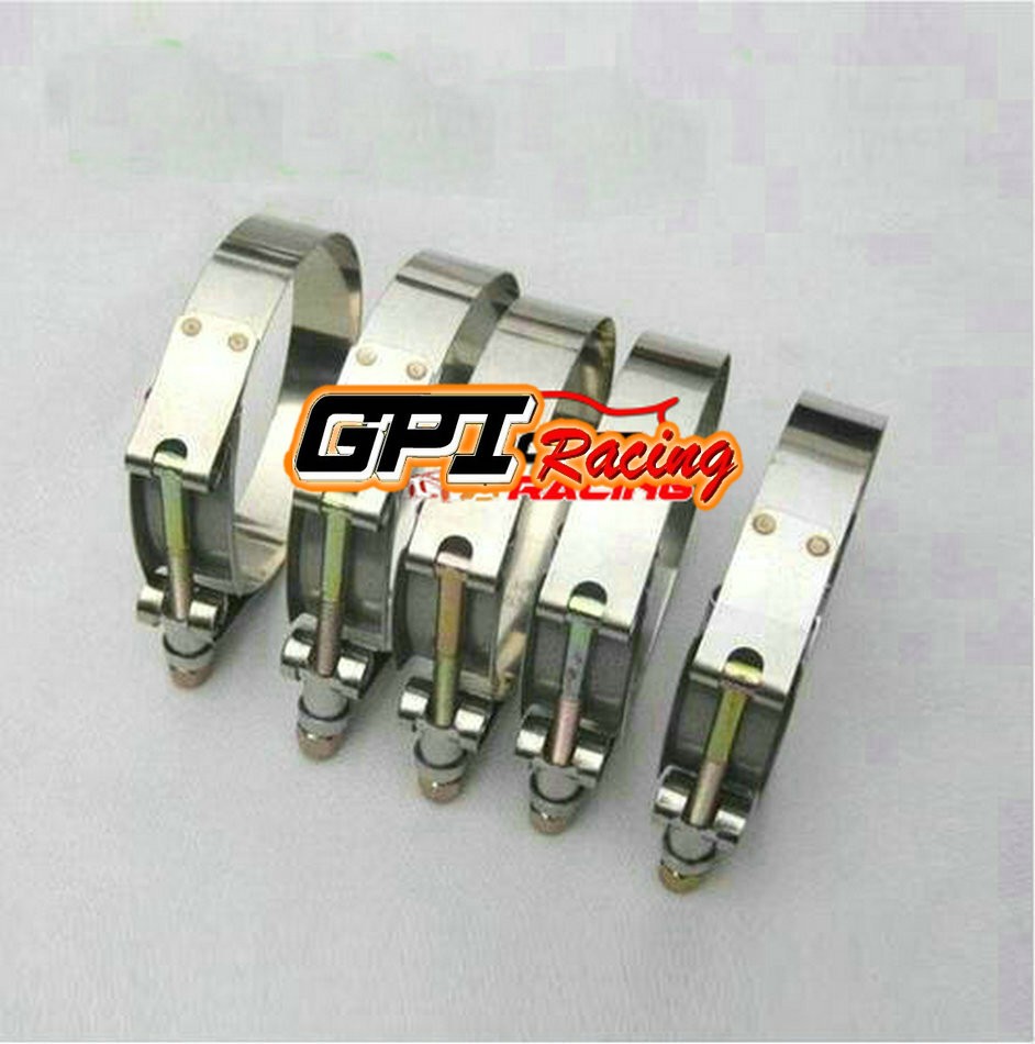 8pcsx 4"Inch / 102mm ID Stainless Steel T-Bolt Silicone Hose Clamps 104mm-112mm