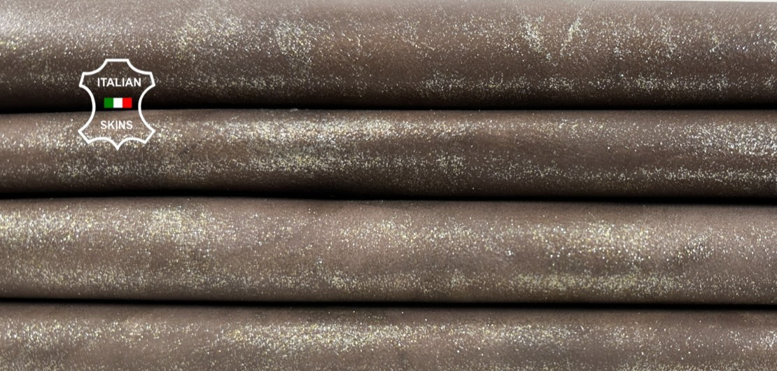 TAUPE SHIMMER PEARLISED DISTRESSED Goatskin Leather 2 skins 5+sqf 1.0mm #C5877