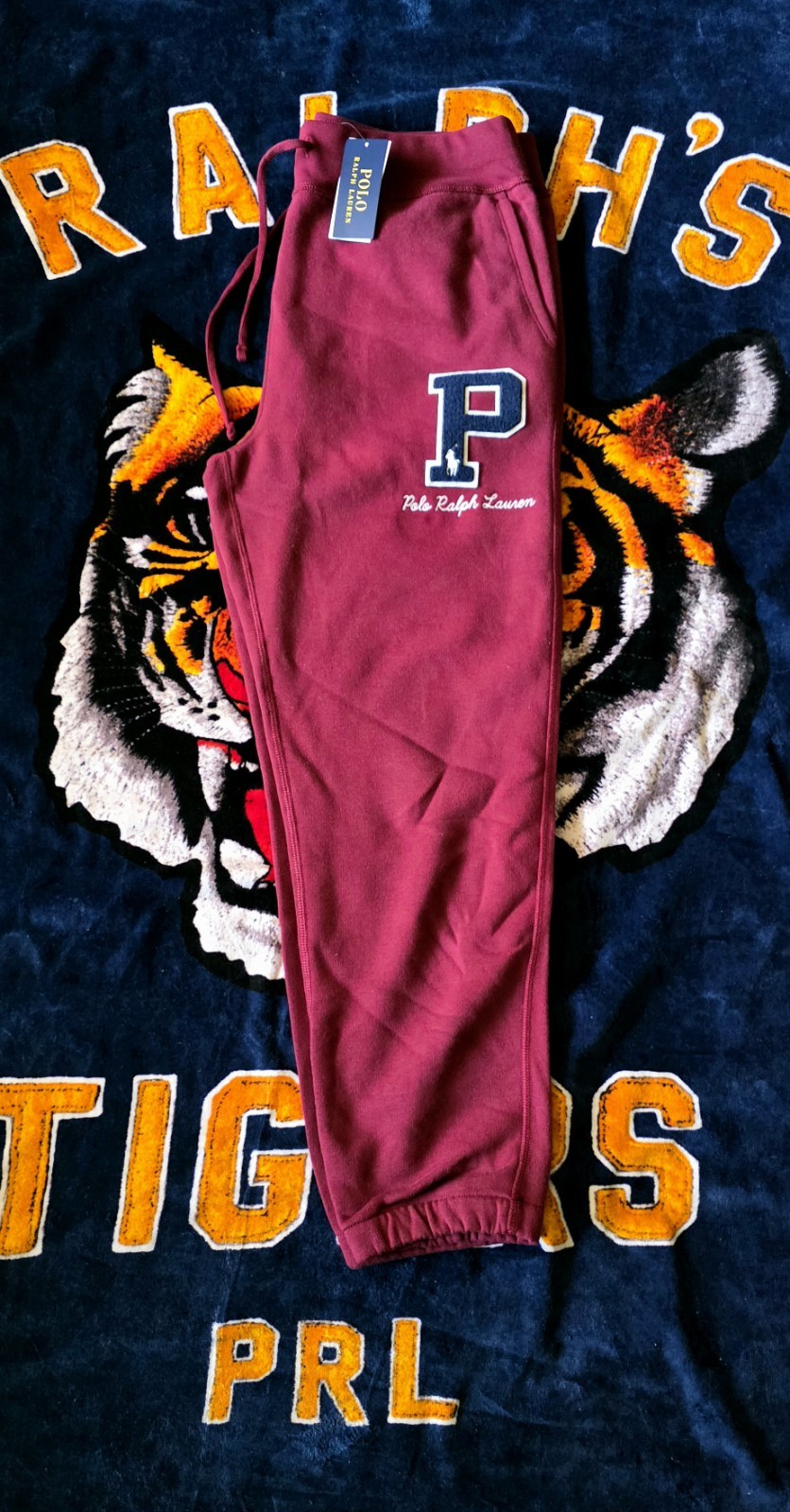 Polo Ralph Lauren Men's Letterman P Jogger Sweatpants - Burgundy - Large