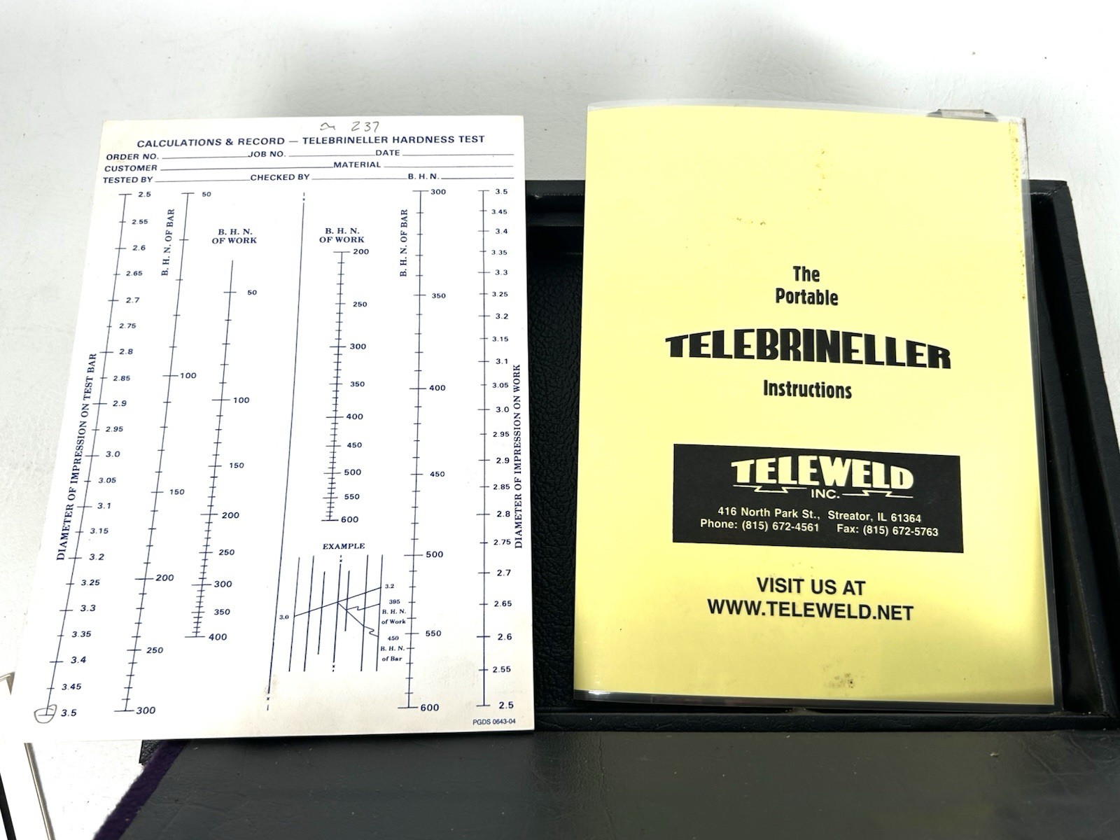 Telebrineller System - Portable Brinell Hardness Tester
