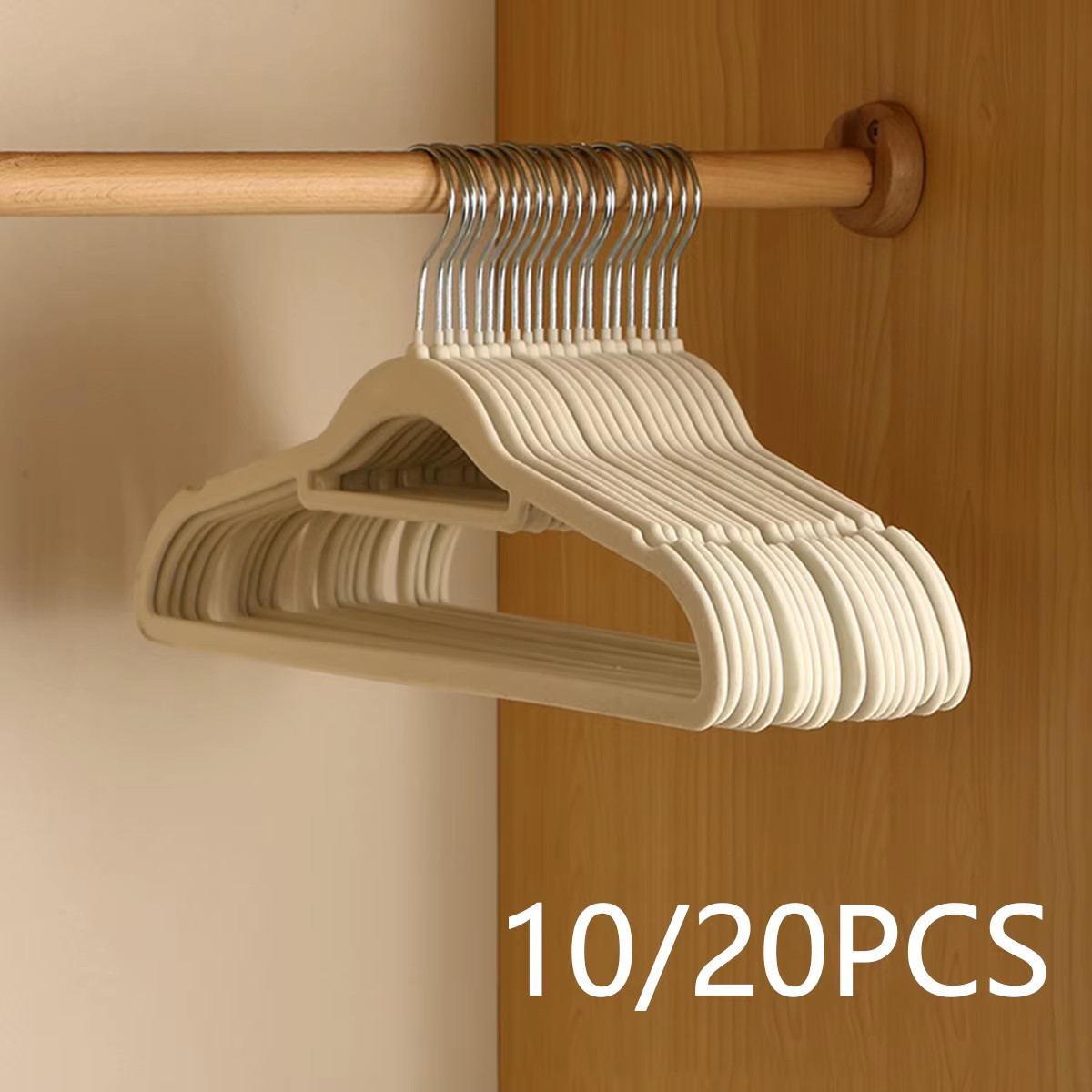 10/20 Pieces of High-Grade Velvet Hangers, Non-Slip Flocked Felt Hangers, Sturdy