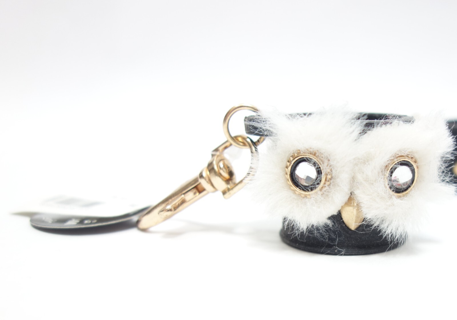 Bath Body Works Owl Hand Cream Holder Tufted Jeweled Eyes Golden Beak with Clip