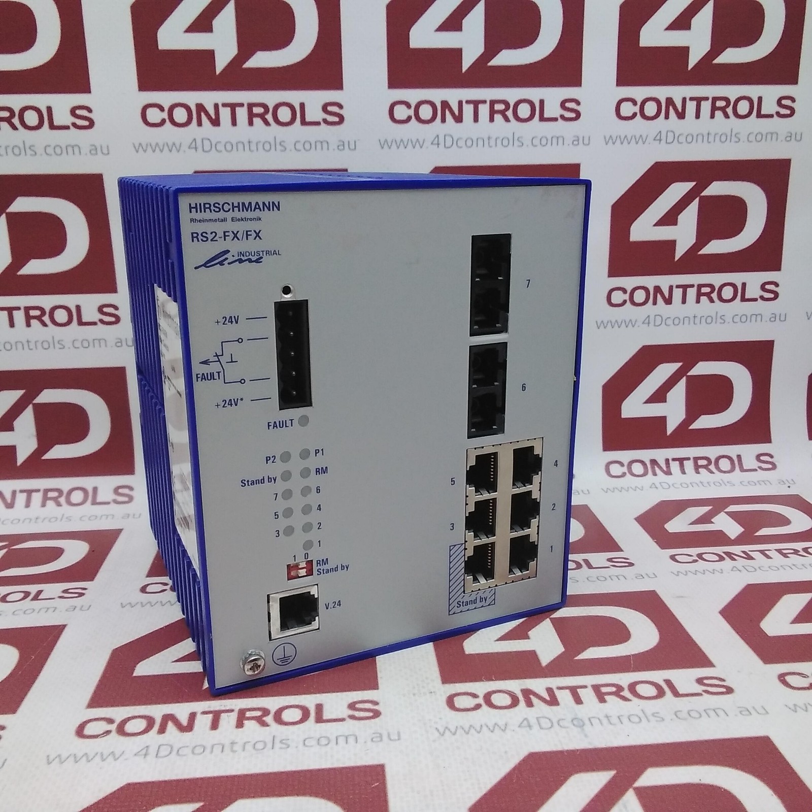RS2-FX/FX | Hirschmann | Ethernet Rail Switch, 8 Port, 24VDC, 375mA, Used
