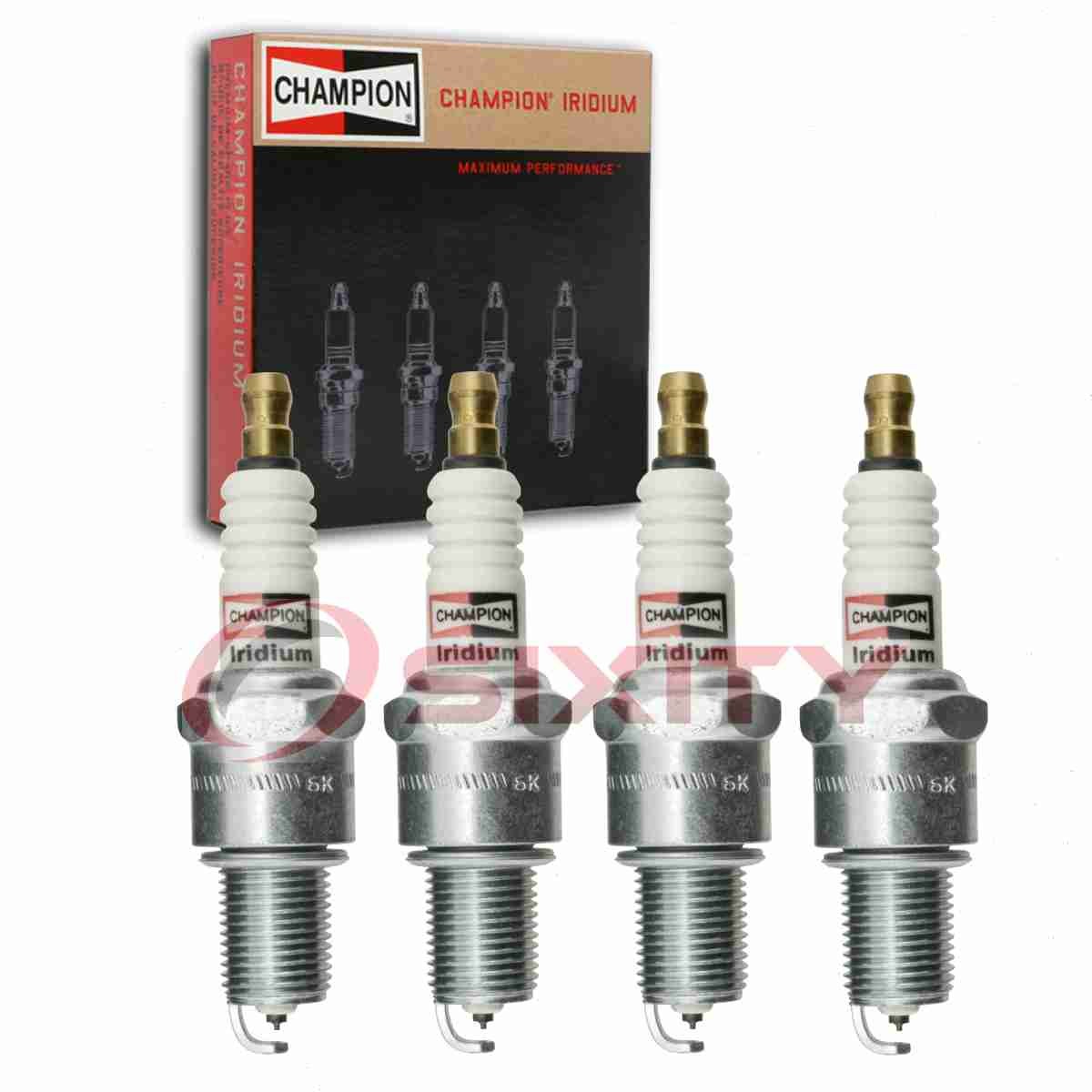 4 pc Champion Iridium Spark Plugs for 1987-1990 Mitsubishi Van 2.4L L4 ve