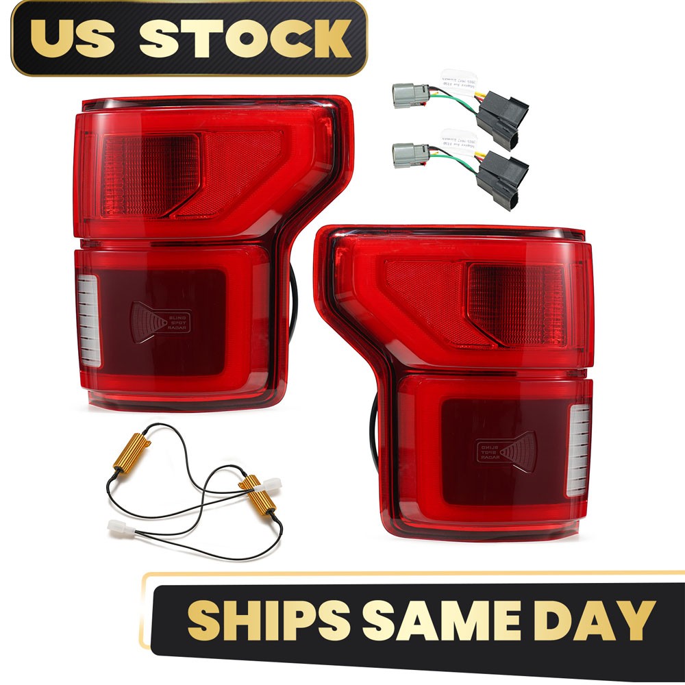 For 2015-2020 Ford F-150 Tail Light Upgrade To Blind Spot Style Left&Right Pair