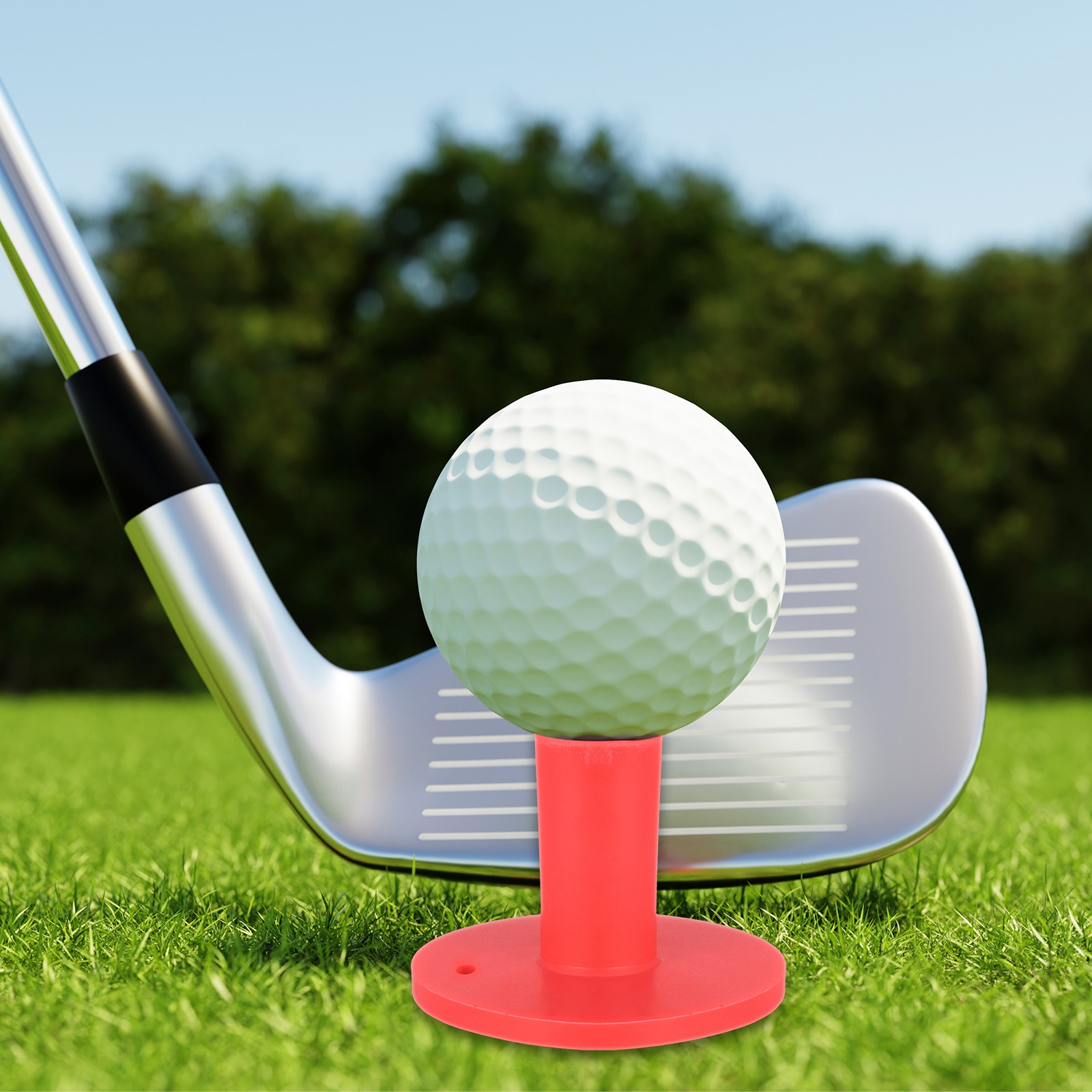 6pcs - Rubber Golf Tee 1.4" Golf Tees Training Driving Range Tee Green