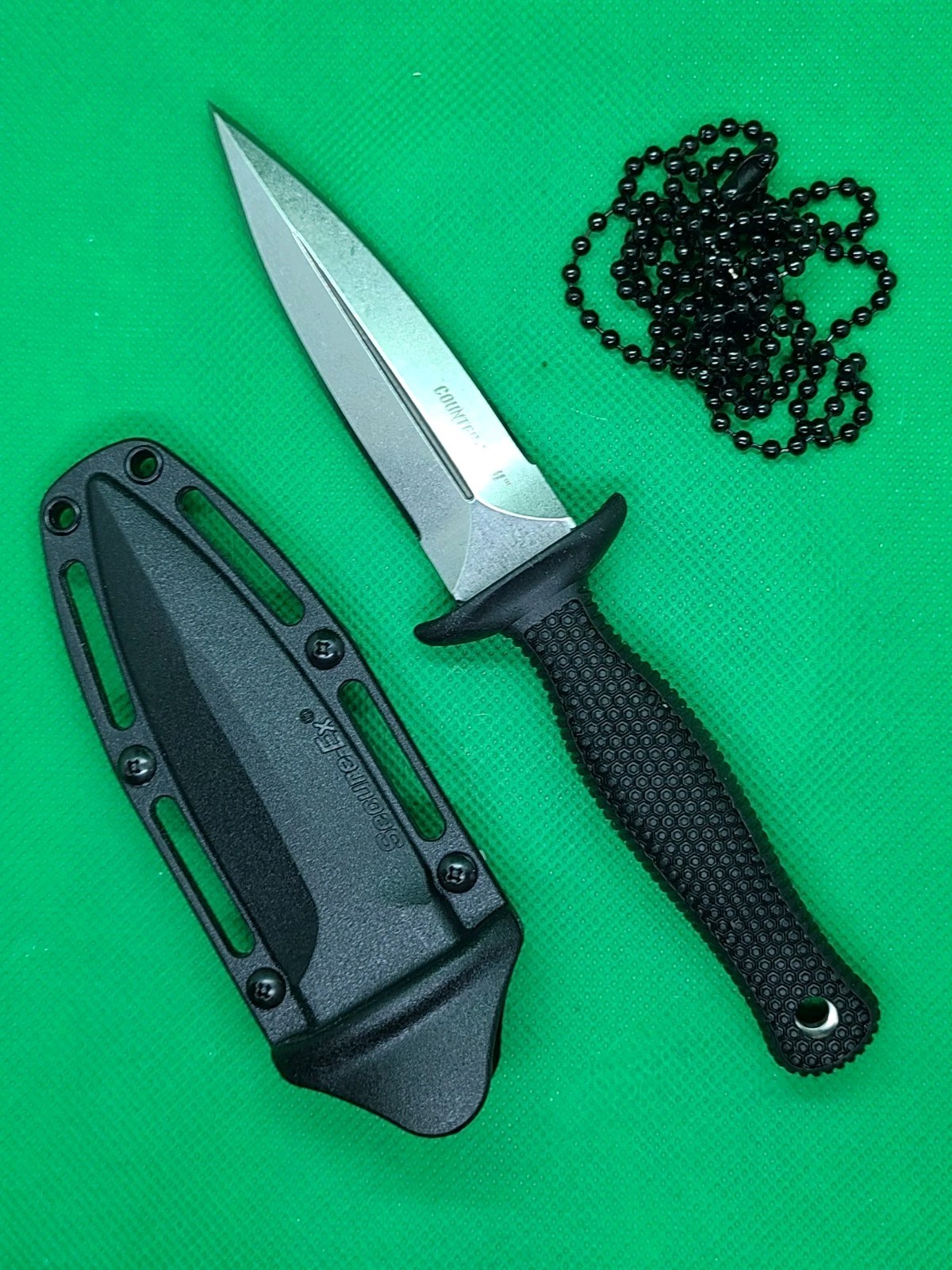 Cold Steel Counter Tac II #10BCTM Fixed AUS 8A 3 3/8" Long Kray-Ex Handle - New