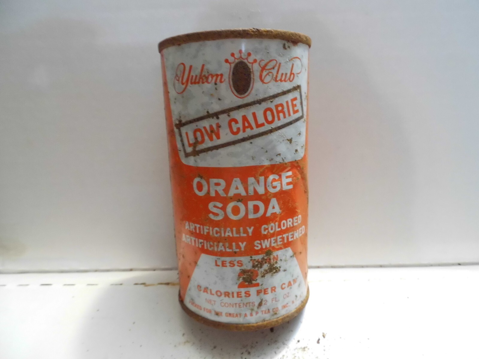 YUKON LOW CALORIE ORANGE F/T SODA CAN~GREAT A&P TEA CO.,N.Y.N.Y.