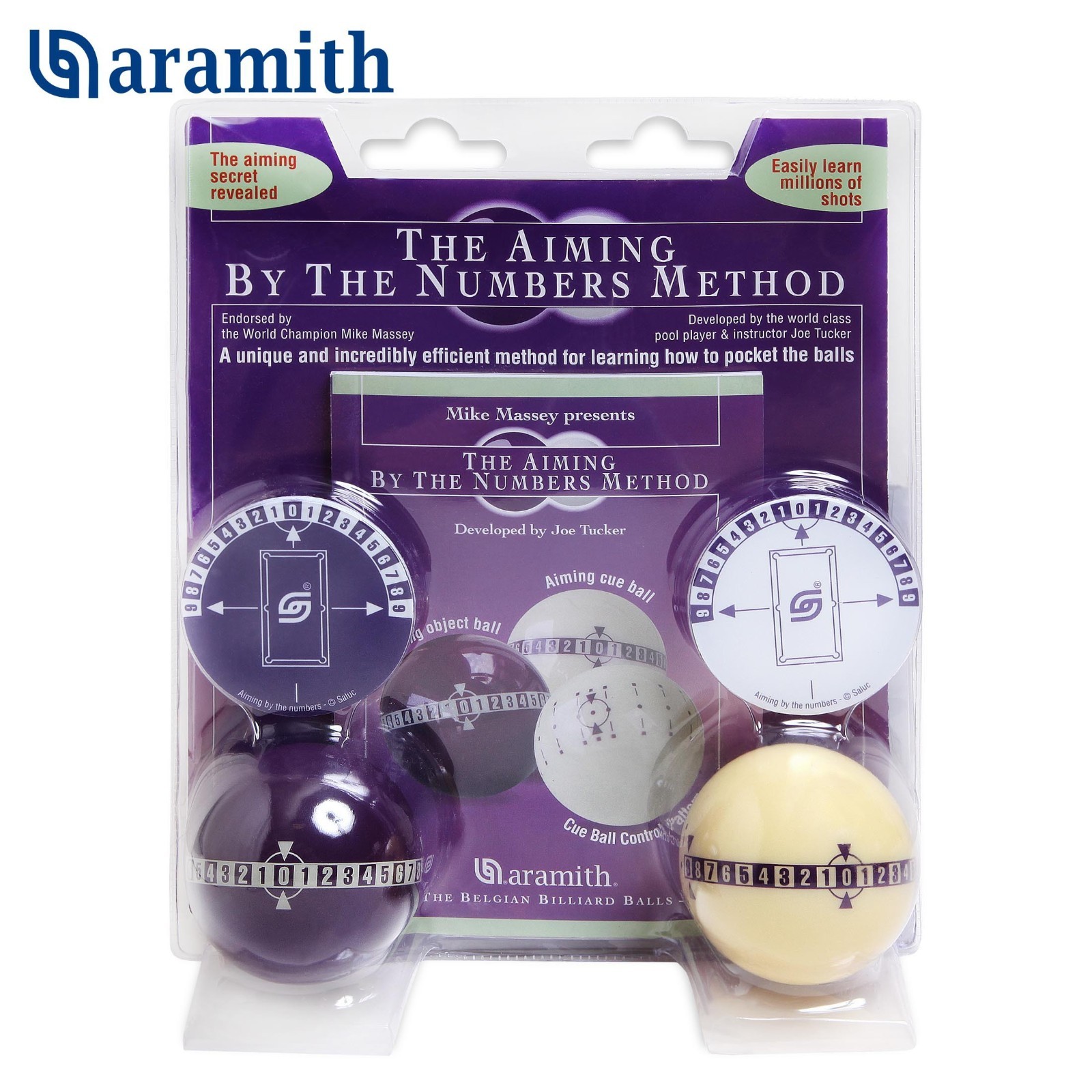 Aramith Aiming by the Numbers Learning Method in a blister