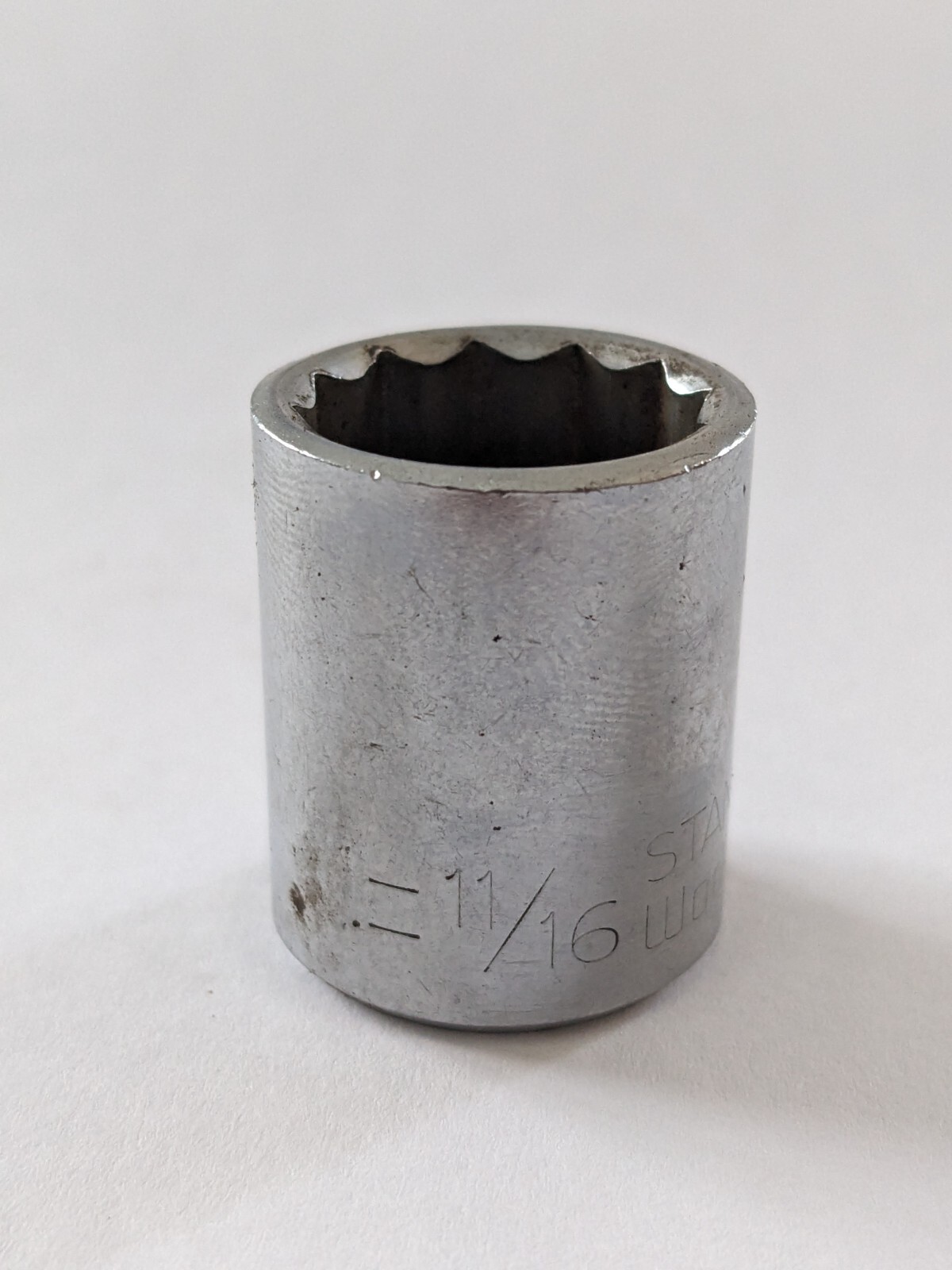 Stanley WorkMaster 86-267, 11/16", 3/8" Drive SAE Hand Socket, 12 Point