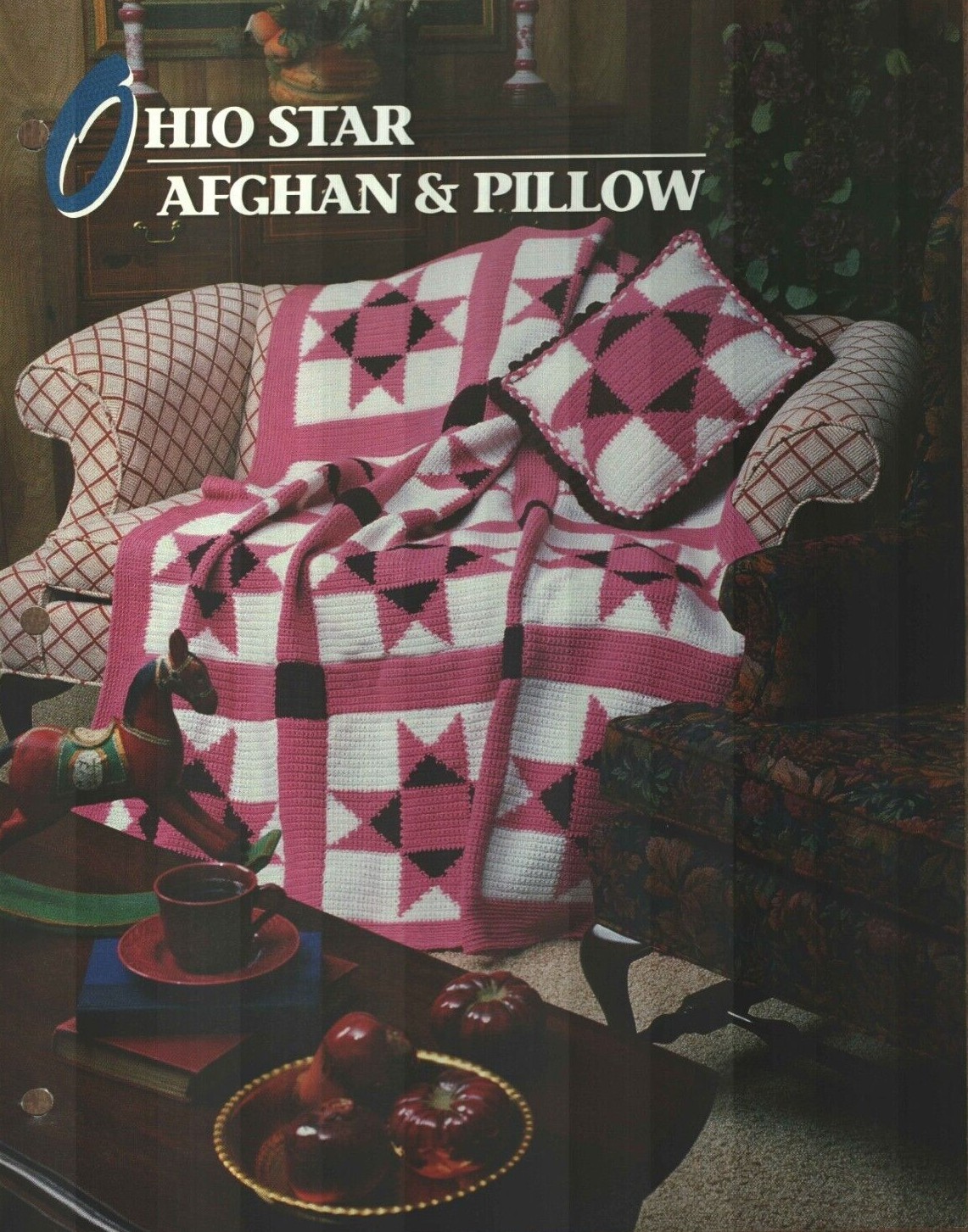 NEW OHIO STAR AFGHAN & PILLOW ANNIE'S CROCHET QUILT CLUB PATTERN INSTRUCTIONS