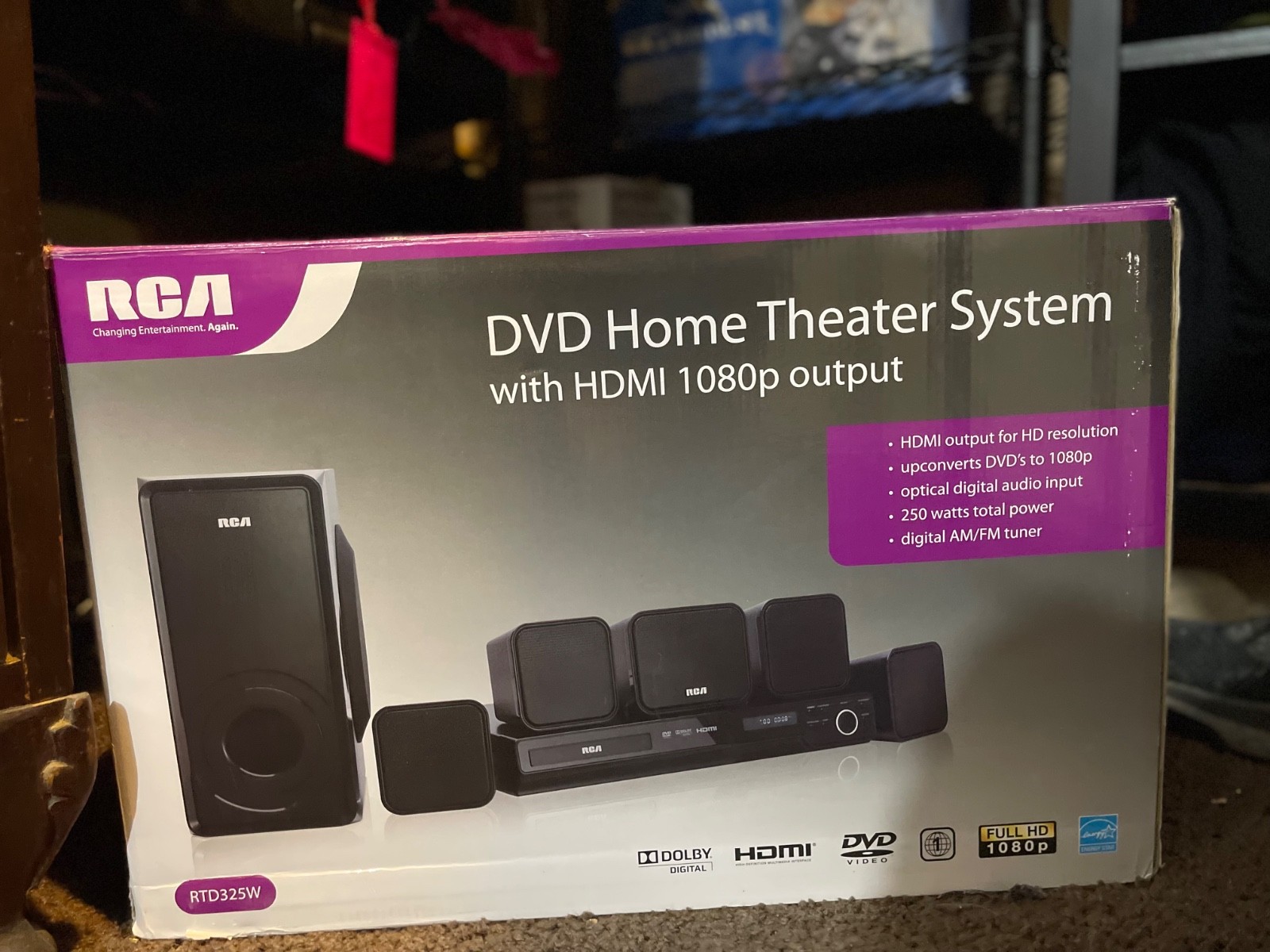 RCA RTD325W 5.1 Surround Sound byDVD Home Theater System 250W 1080p New Open Box