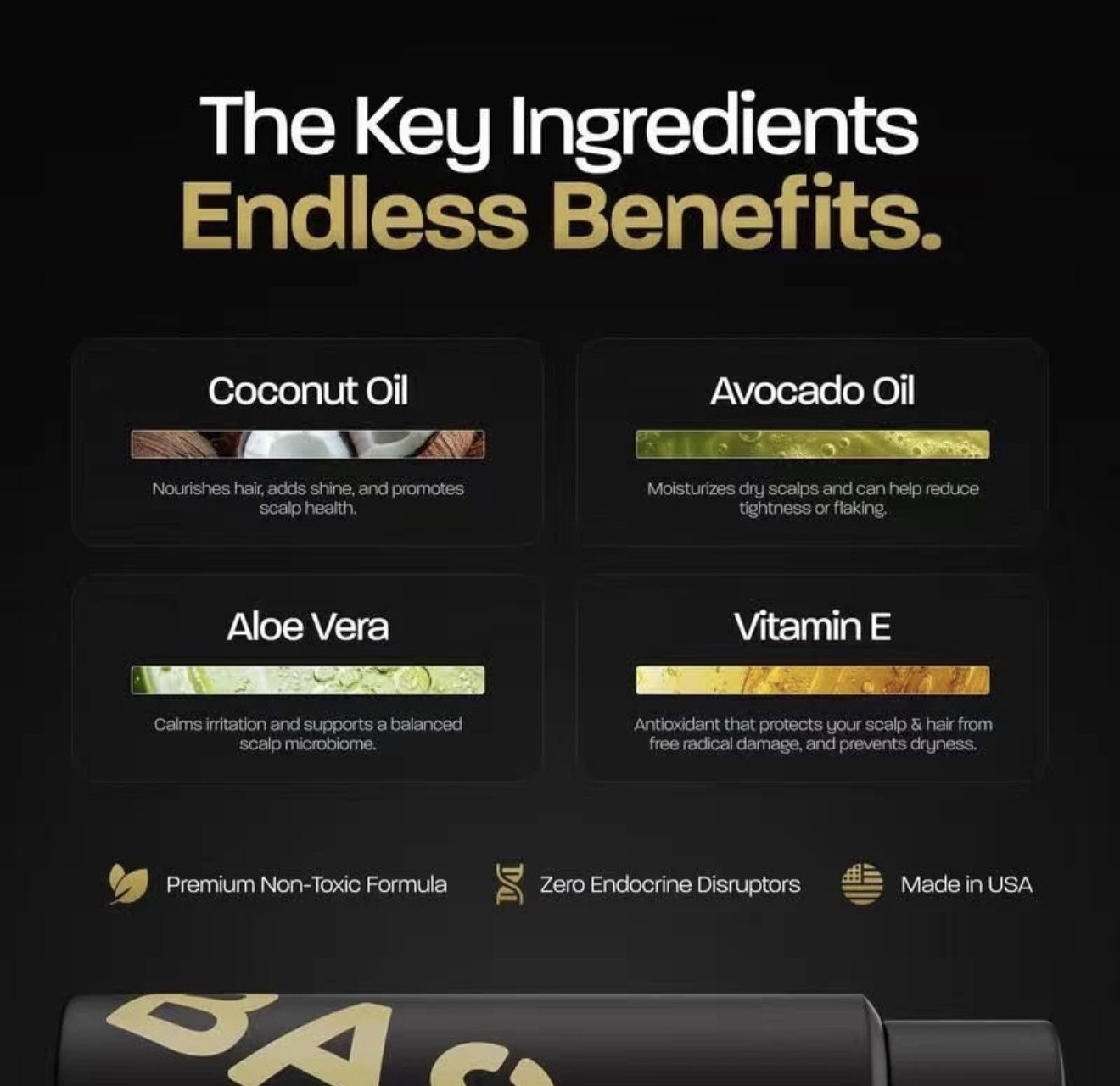 Based Shampoo & Conditioner Bundle with Peppermint & Coconut Oil, Sulfate-Free