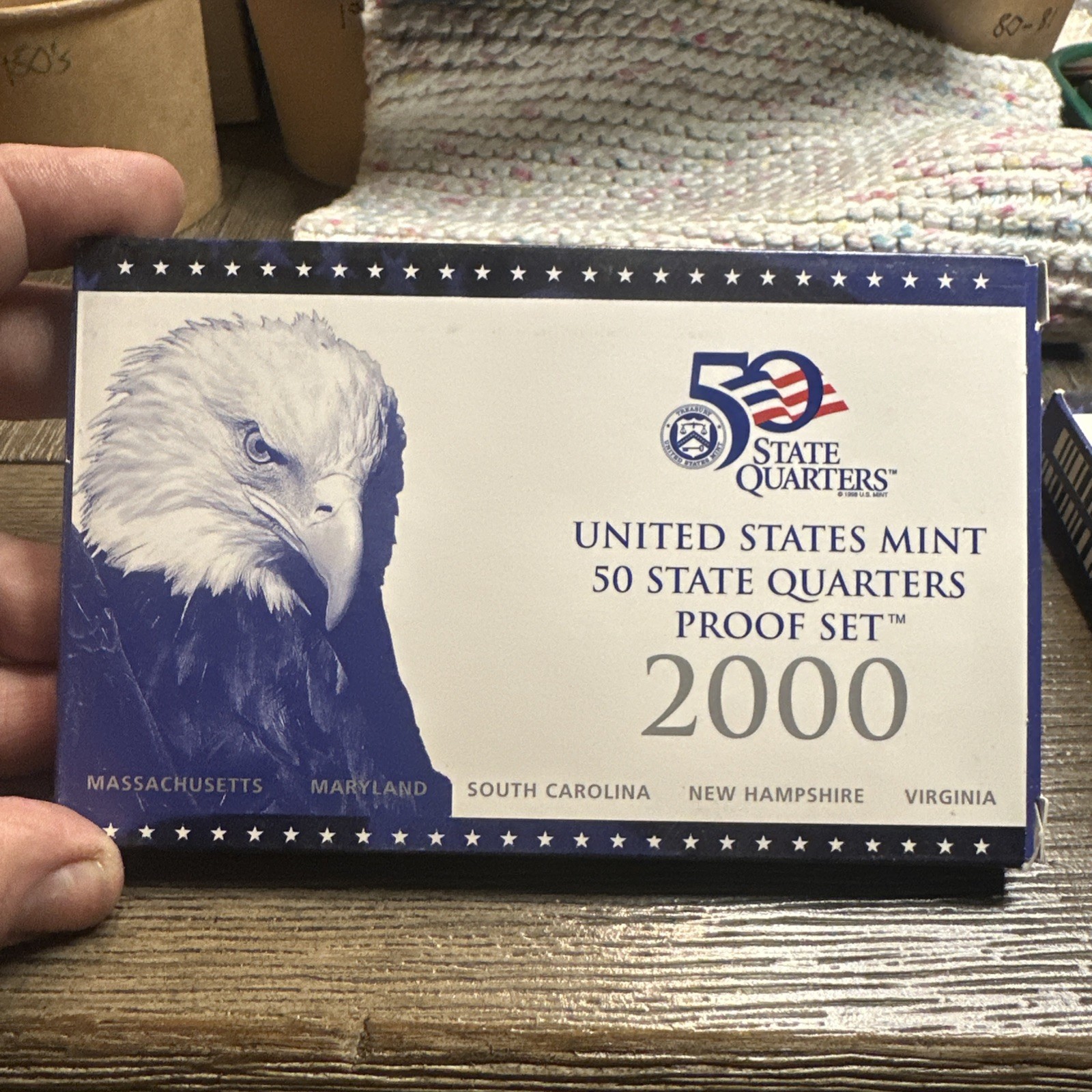 2000 US Mint Proof Set With 5 of the 50 State Quarters