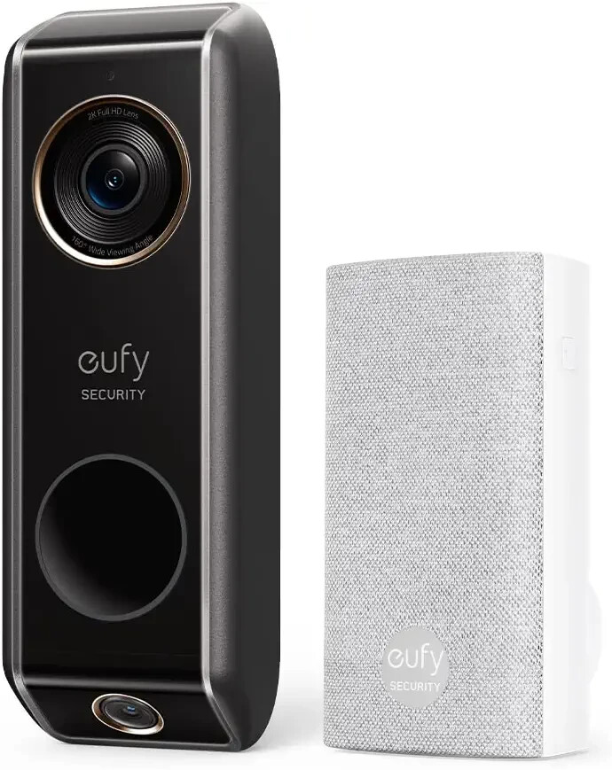 eufy Dual Camera Smart Video Doorbell + Chime 2K HDR Security Cam work w/ Alexa