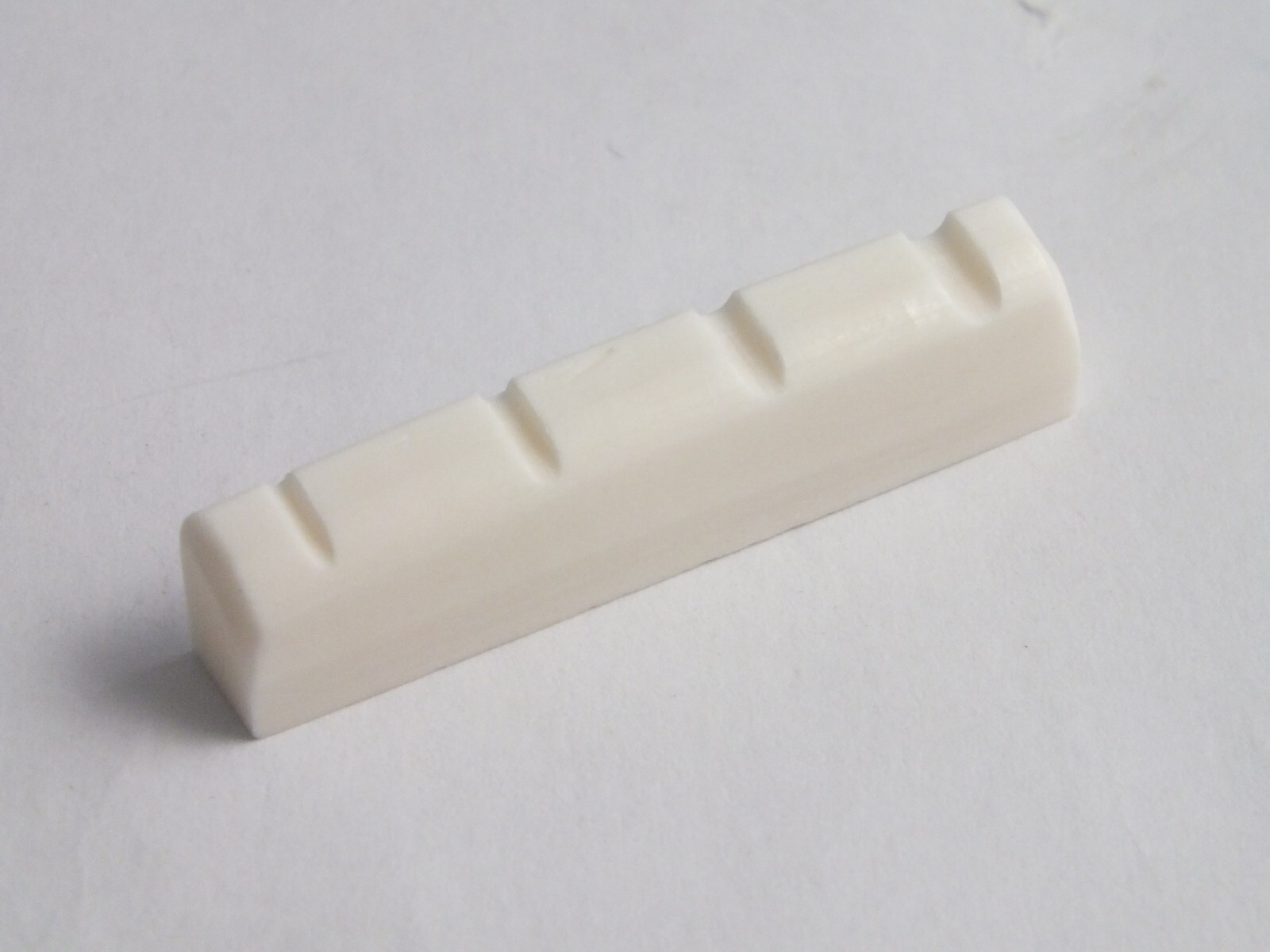 40mm BONE NUT Flat Base + pre-cut string slots for 2 a side 4 string BASS guitar