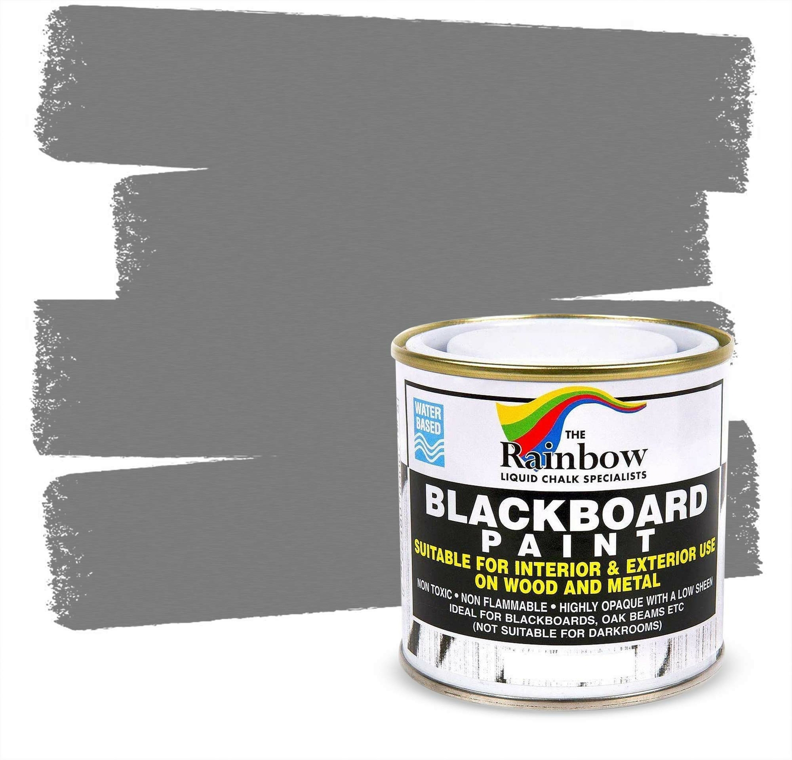 Chalkboard Blackboard Paint - Grey 8.5oz - Brush on Wood or Any Surface - Matte