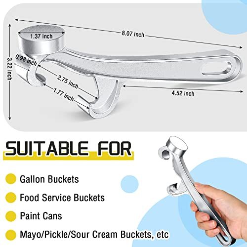 Aluminum Bucket Opener 5 Gallon Pail Opener Assorted Item Package Quantitys