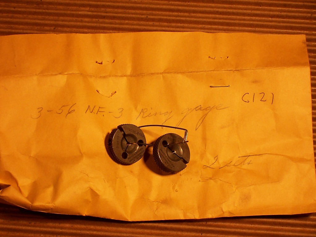 VERY GOOD COND 3-56-NF-3 GO/NOGO RING THREAD GAGE SET C121