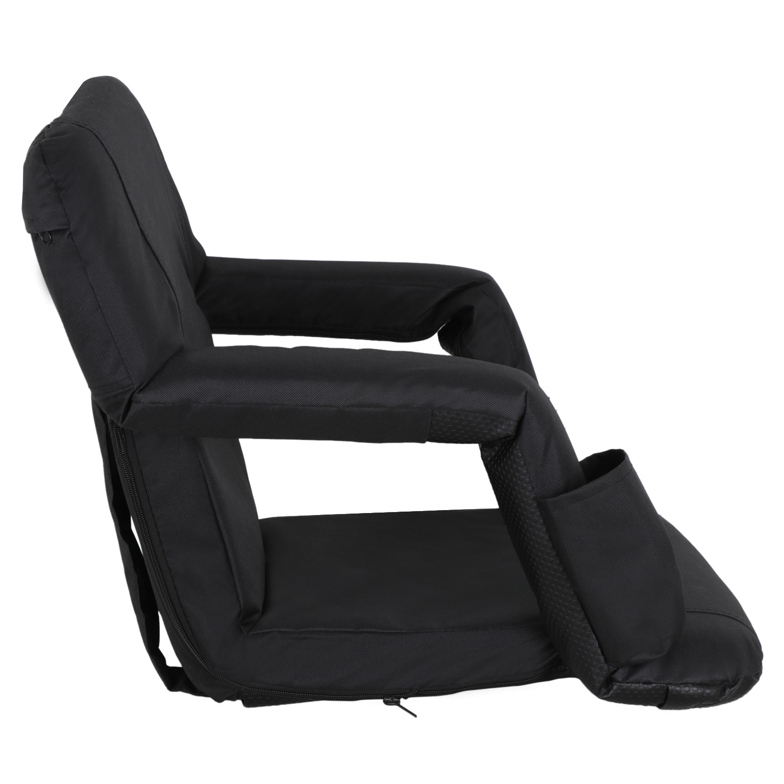 Multiuse Adjustable Recliner Stadium Seat for Bleachers w/ Water Pocket
