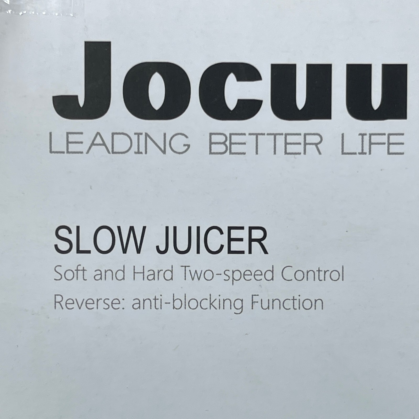 Jocuu Slow Masticating Juicer Two Speed 90% Juice Yield Anti Block Function