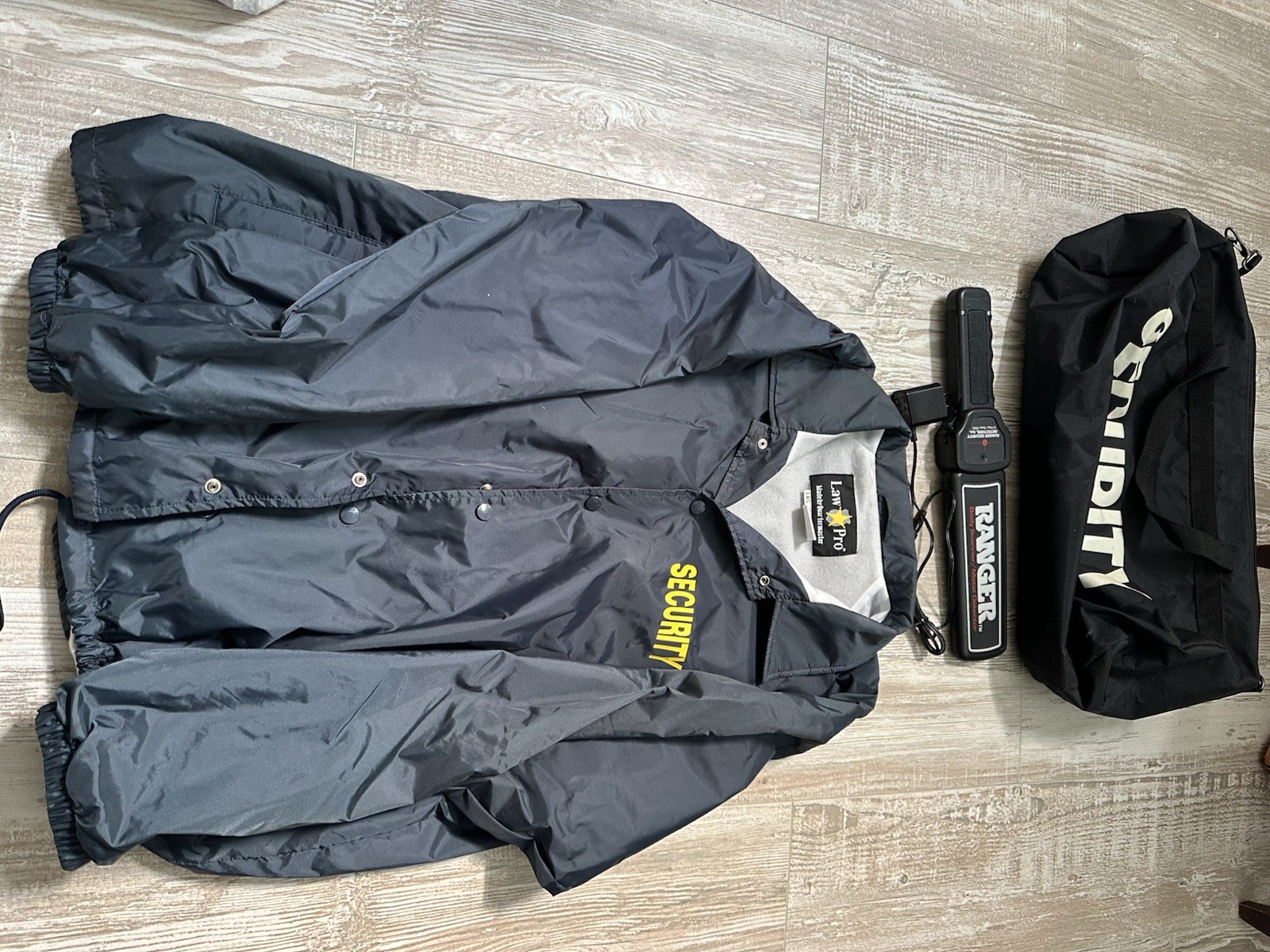 Ranger Body Scanner / Metal Detector Wand (charger Included) also jacket & bag