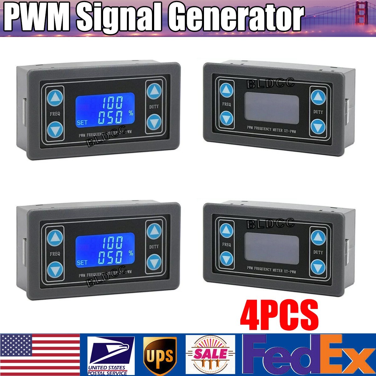 4Pack 3.3V-30V Signal Generator Module Adjustable PWM Pulse Frequency Duty Cycle