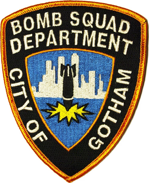 GOTHAM CITY POLICE DEPARTMENT SHOULDER PATCH: Bomb Squad, The Dark Knight (2008)
