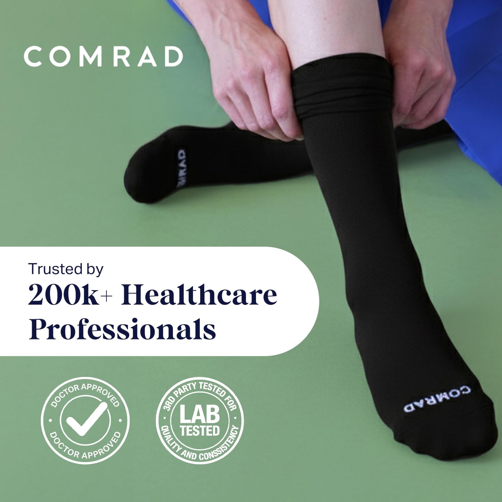 CozyGrip Slipper Socks - 10-15mmHg Graduated Compression Large, Multi