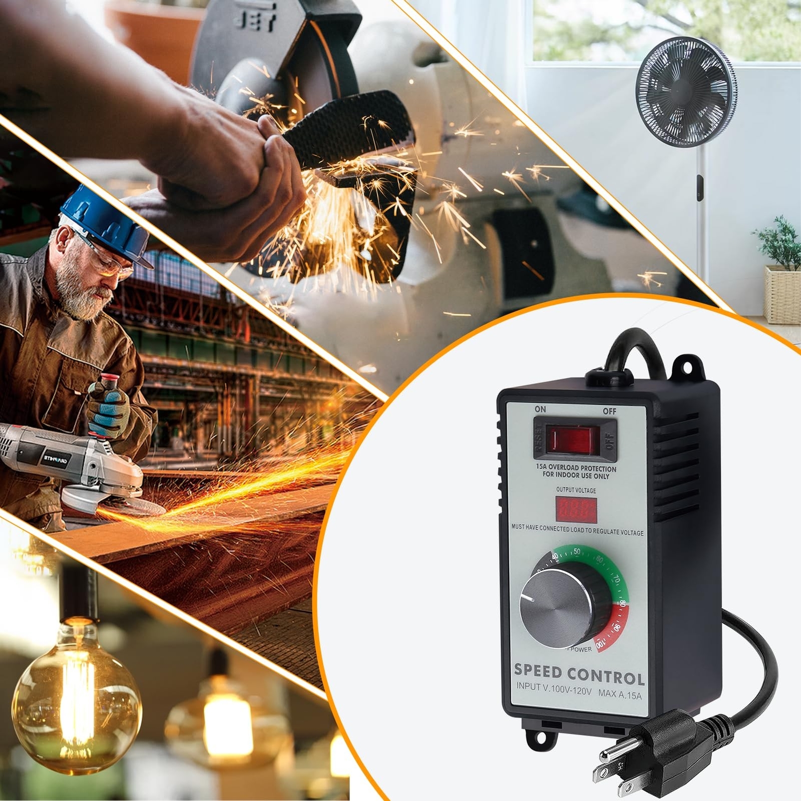 AC Motor Speed Controller 120V ,Variable Speed Controller & Fan Speed Control...