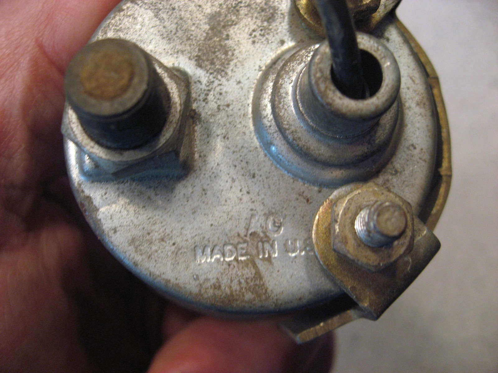 Vintage AC Spark Plug Air Pressure Gauge 0-150 PSI with Bracket