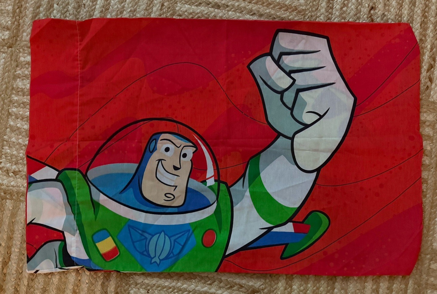 Buzz Lightyear Genuine Disney Vintage Pillowcase RARE! Made USA Clean, Vibrant