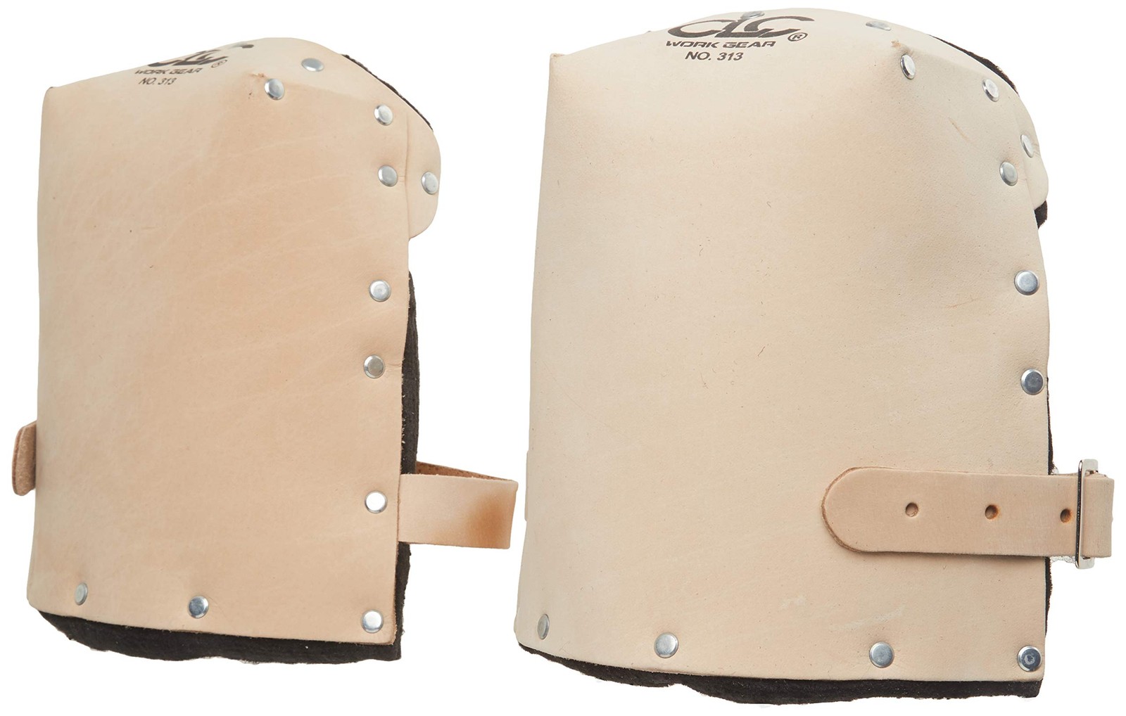 CLC Custom Leathercraft 313 Heavy Duty Leather Kneepads, Double Thick Lining, Ta