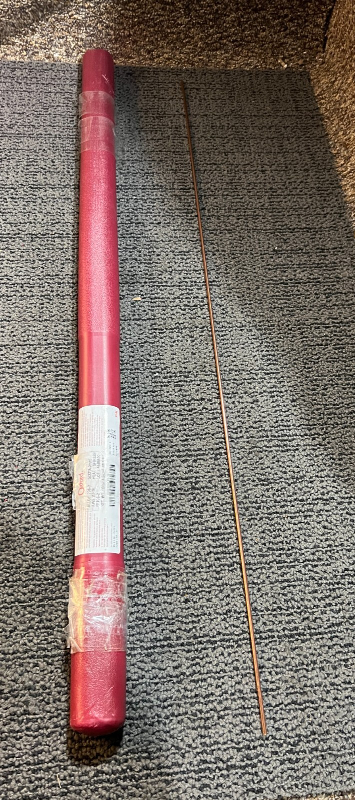 (QTY 1) Oxford Alloys ER70S-2 Carbon Steel Bare Rod 5/32" X 36" 10lb