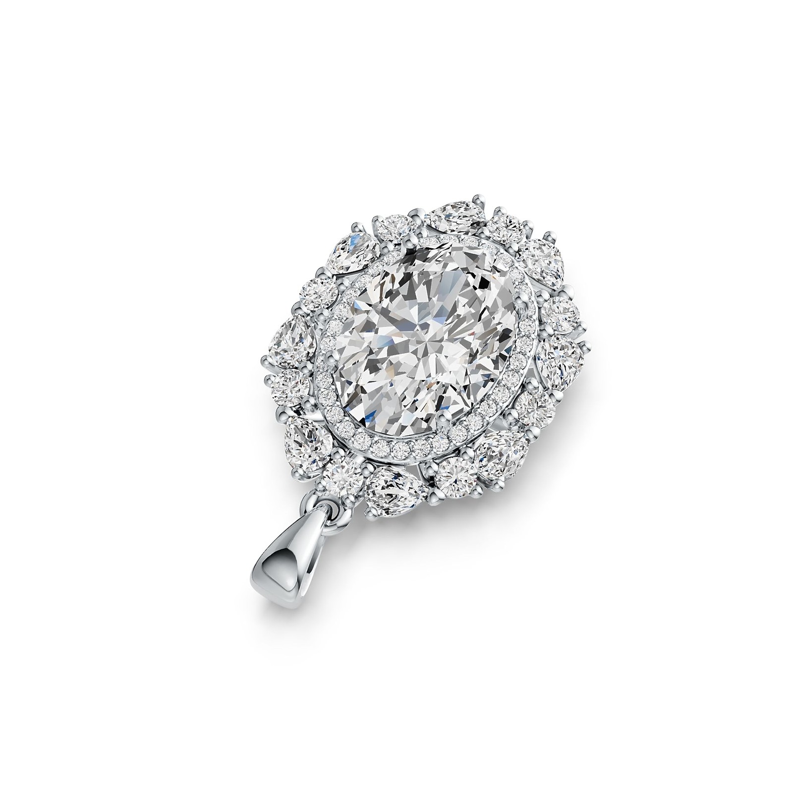 Sterling Silver Semi Mount Pendant Setting Oval OV 14X10mm
