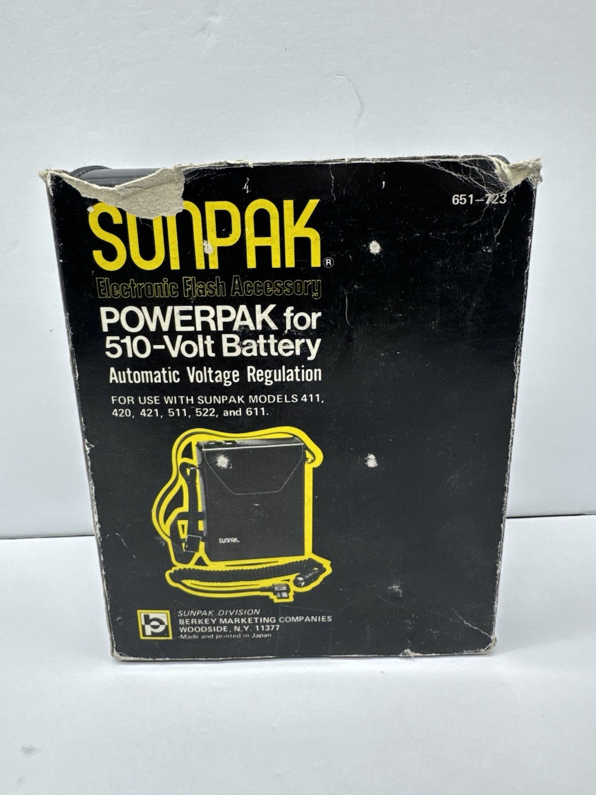 Sunpak Powerpak 510V Battery Pack Flash Accessory w/ Box Untested Vintage