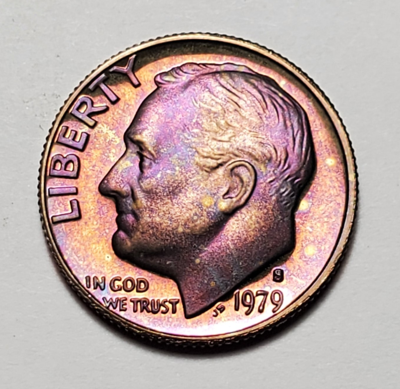 TONED 1979 S ROOSEVELT DIME PROOF UNC #P2376
