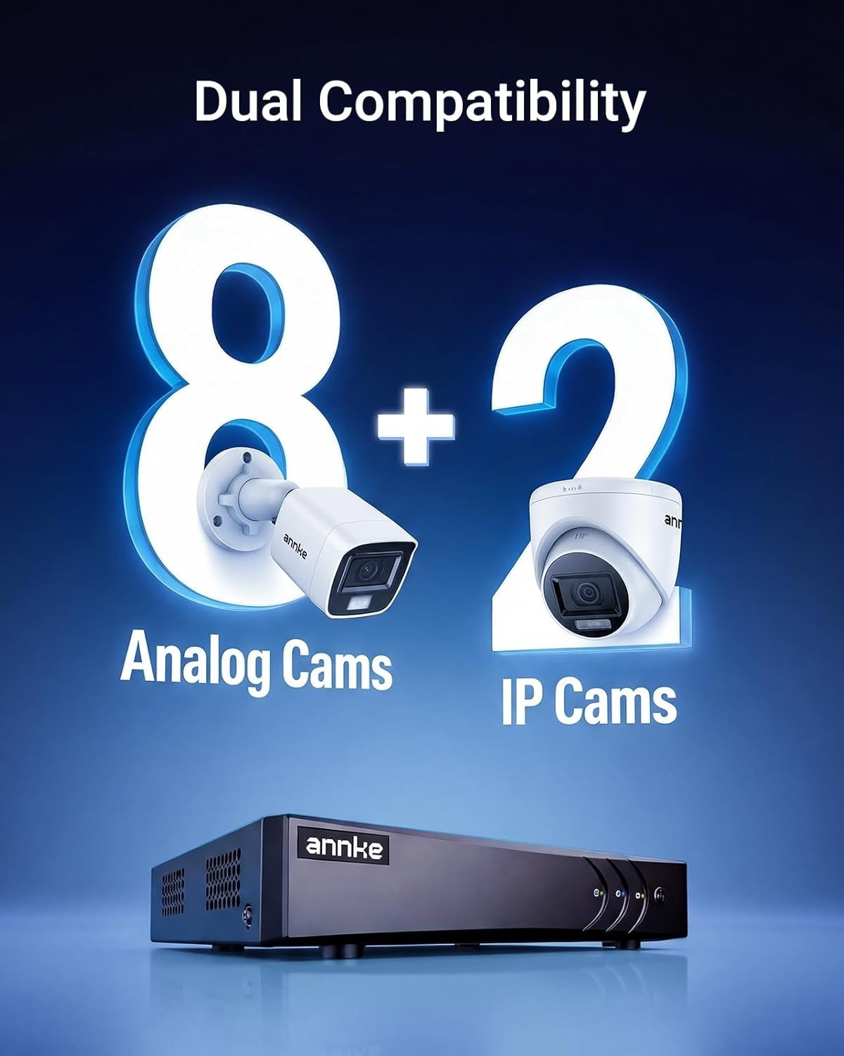 Advanced 8CH Hybrid 5-in-1 DVR with AI Detection & Remote Access Capability