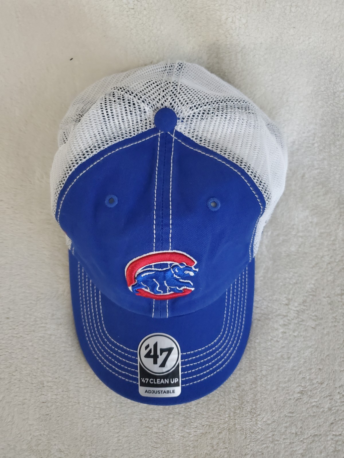 MLB CHICAGO CUBS '47 TRAWLER MESH CLEAN UP SNAPBACK MENS HAT BLUE WHITE NEW