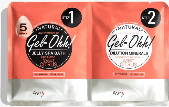 AVRY BEAUTY GEL-OHH Jelly Spa Set -1 & 2 Step, SWEET CITRUS, SET OF 30