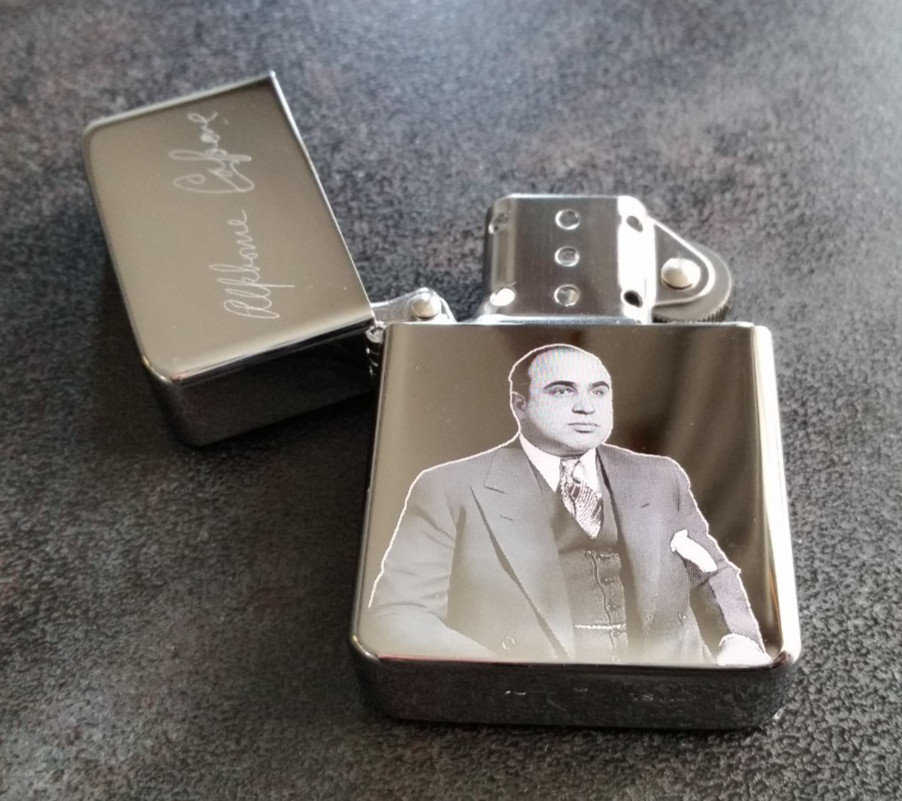 Al Capone Engraved Lighter with Gift Box - FREE ENGRAVING
