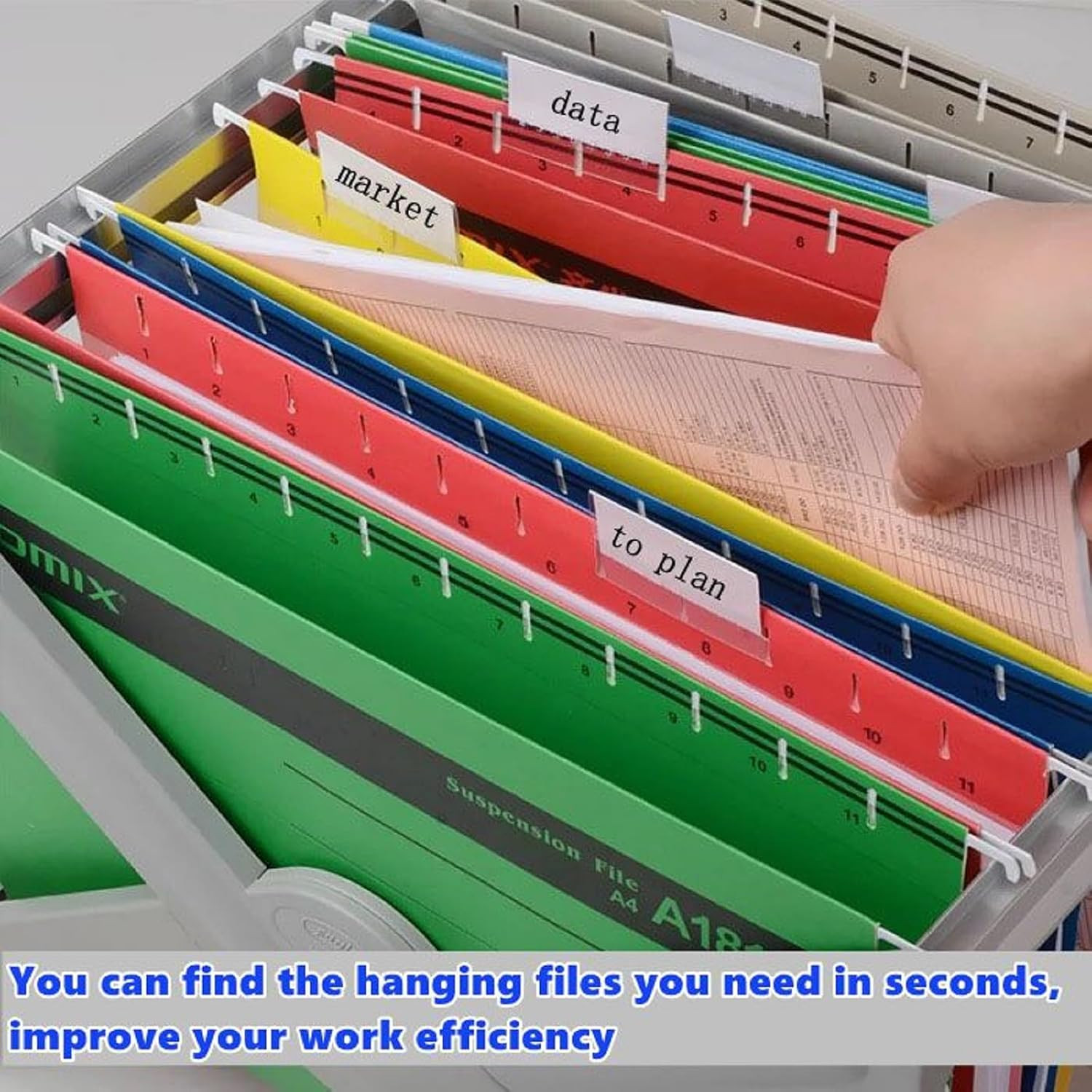 Folder Labels,50+50 Sets of Hanging Folder Label Tabs and Inserts for Hanging...