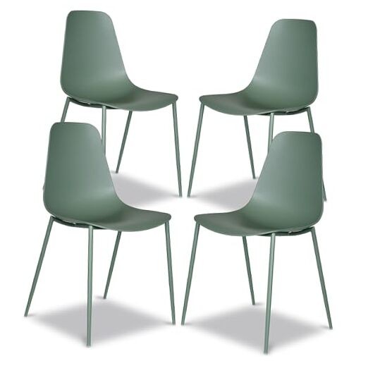 Isla Modern Kitchen Chairs Set of 4 - Pistachio Green Isla Chair Set of 4