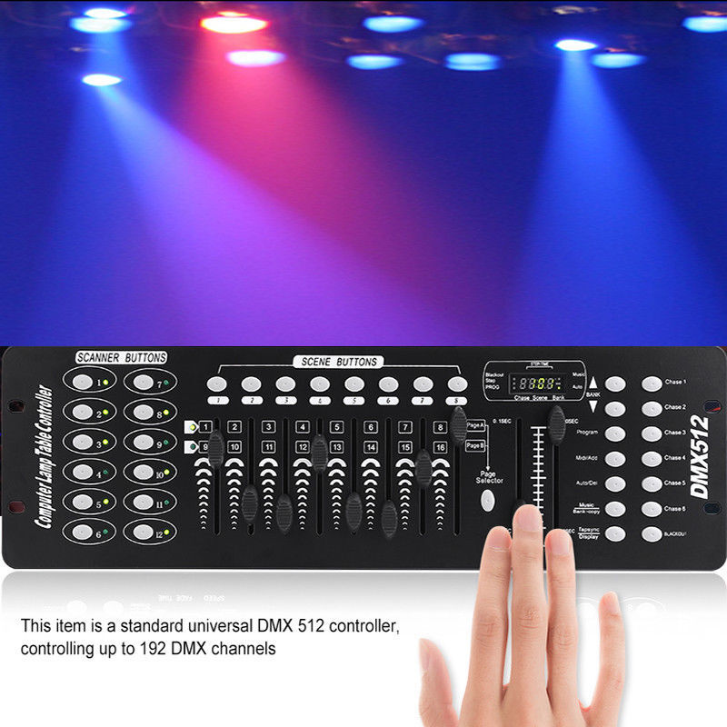 DMX 192 Channel Operator Console Controller Lighting Mixer Board For Stage Light