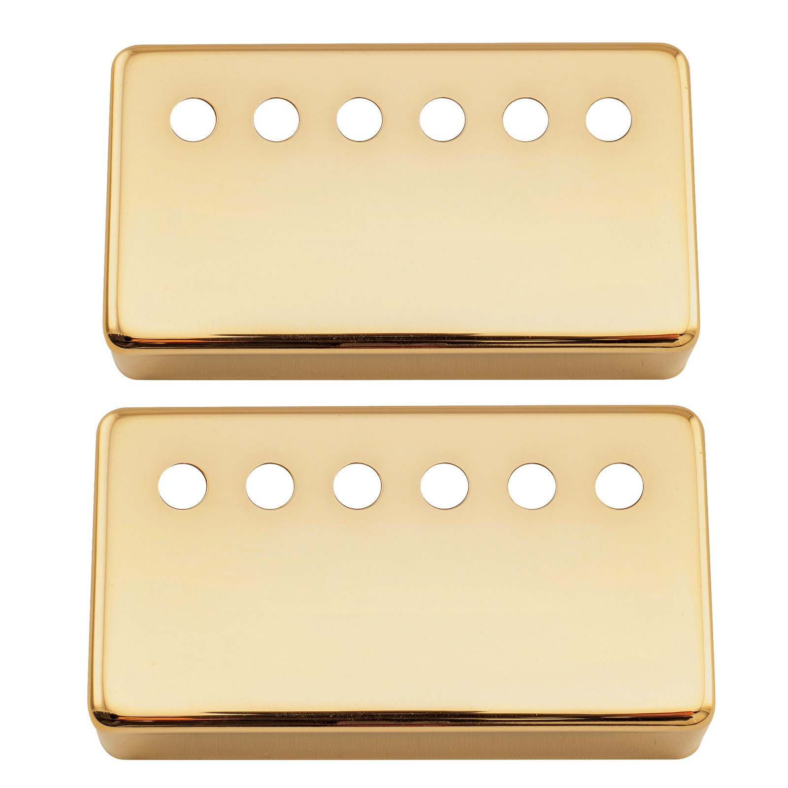 Musiclily Pro 2Pcs Gold 49.2mm Nickel Silver Guitar Humbucker Pickup Covers Set